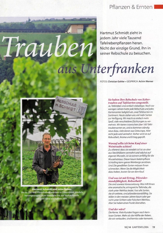 Bericht in der Zeitschrift Gartenflora